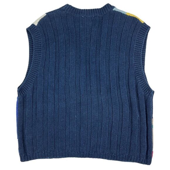 Christopher & Banks Vintage Hand Embroidered Four Seasons Wool Sweater Vest Sz L - Picture 2 of 16